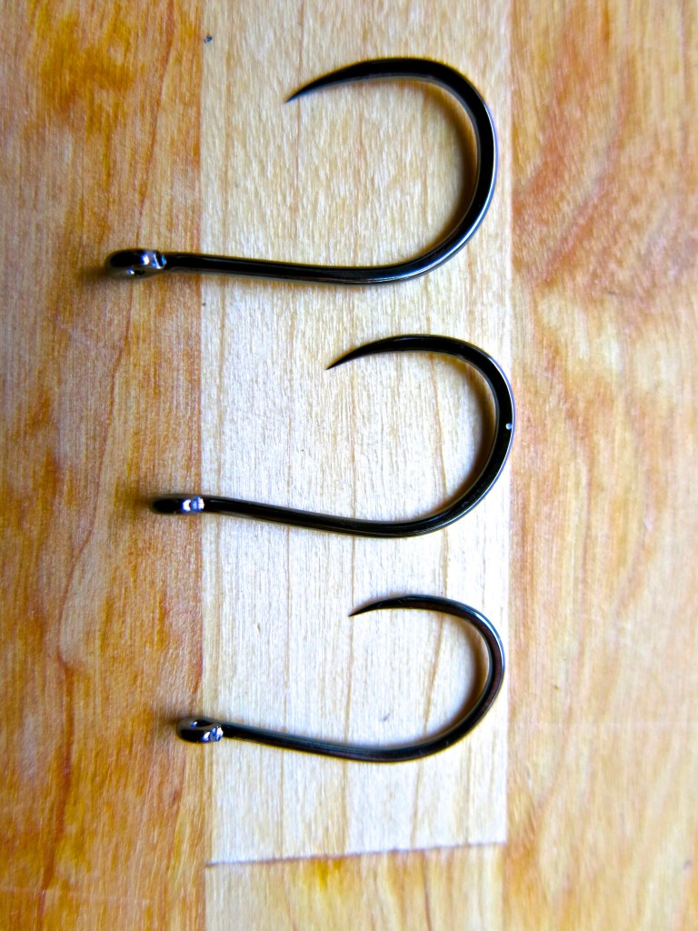 OPST Swing Hooks sizes 1/0, 1, and 2.