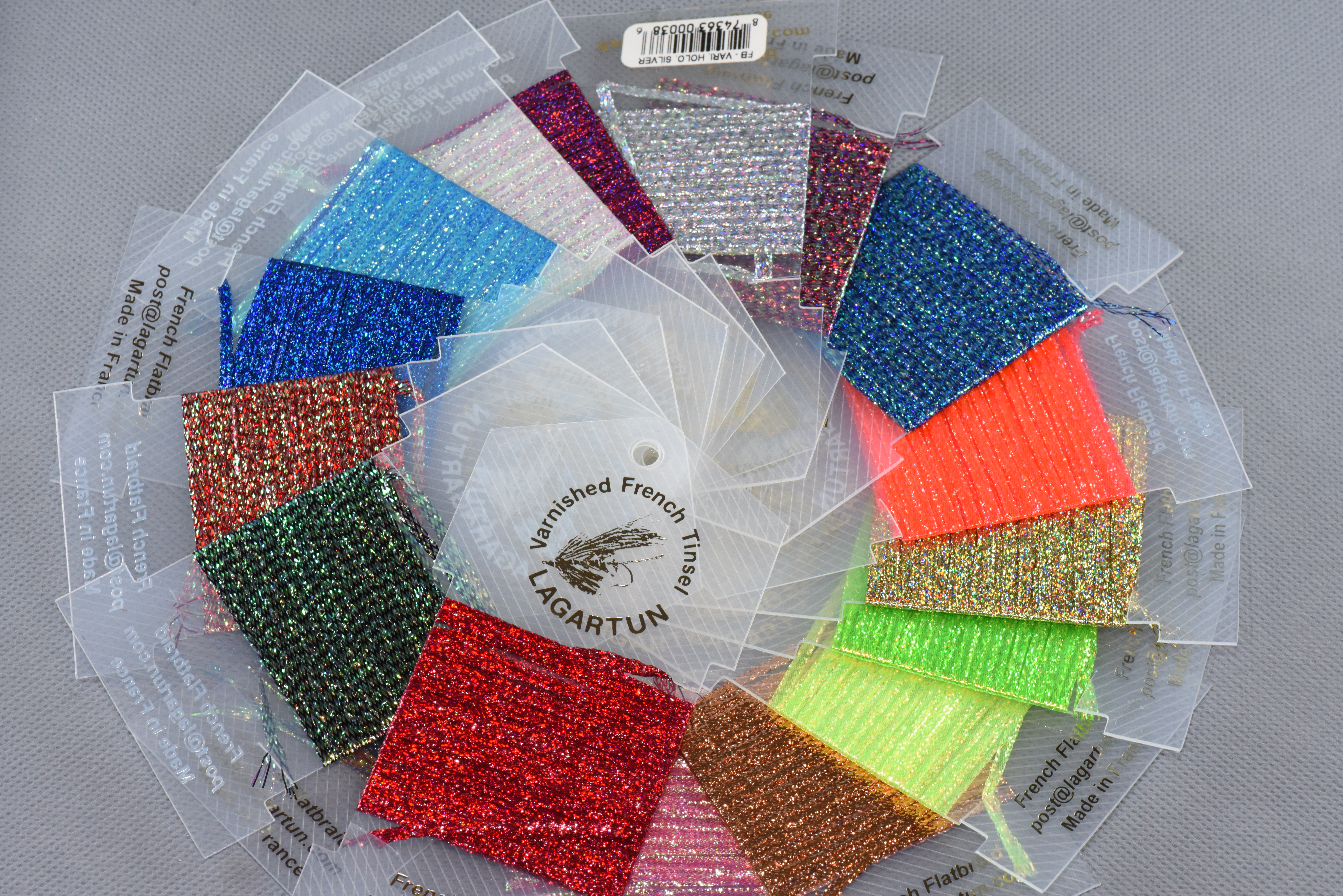 thumbnail image 2 of 8-Pack Mylar E-Z Braid Tubing – 3/8" Assorted Colors, Tinsel Fly Tying Material 2 of 2