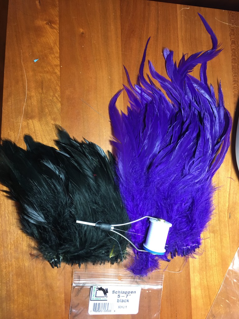 Comparing the Schlappen feathers in two packages of 5" - 7" feathers. 